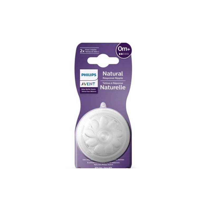 Avent Tettarella Natural Response Flusso 2 0 Mesi+ 2 Pezzi Avent Tettarella Natural Response Flusso 2 0 Mesi+ 2 Pezzi