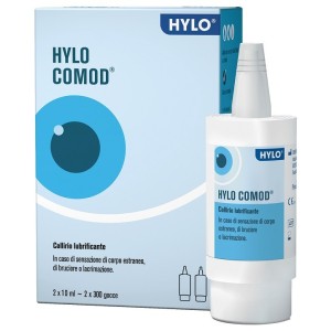 Hylo-comod Gocce Oculari Ialuronato Di Sodio 0,1% 2 Flaconc Ini Da 10 Ml
