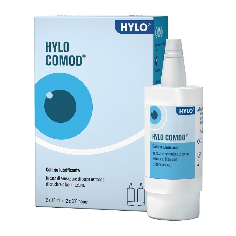 Hylo-comod Gocce Oculari Ialuronato Di Sodio 0,1% 2 Flaconc Ini Da 10 Ml Hylo-comod Gocce Oculari Ialuronato Di Sodio 0,1% 2 Flaconc Ini Da 10 Ml