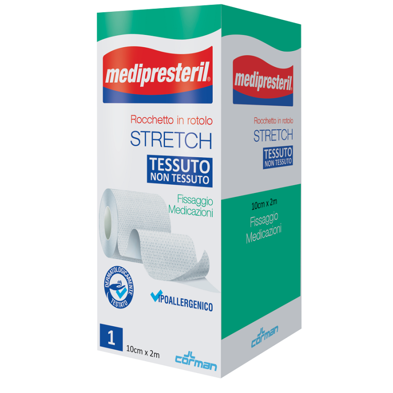 Medipresteril Rocchetto Rotolo Stretch Tessuto Non Tessuto 10 Cm X 200 Cm