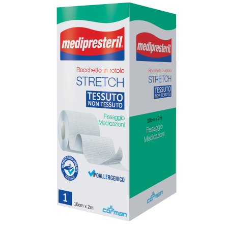 Medipresteril Rocchetto Rotolo Stretch Tessuto Non Tessuto 10 Cm X 200 Cm