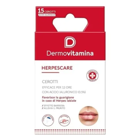 Cerotti Con Acido Ialuronico 0,5% Dermovitamina Herpescare 15 Pezzi