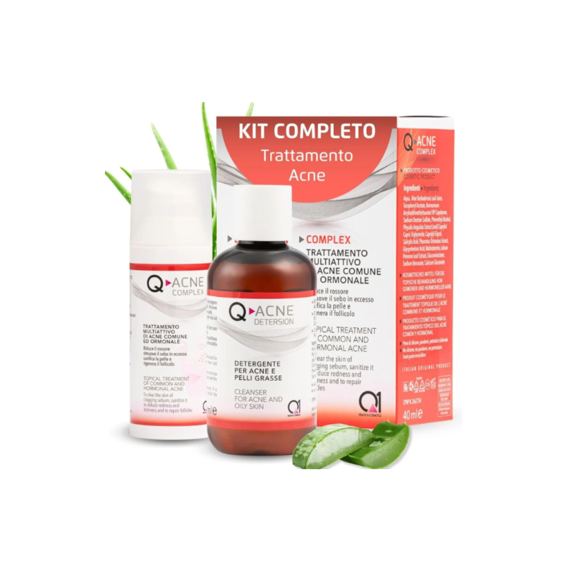Q-acne Kit 1 Emulsione 40 Ml + 1 Detergente 200 Ml