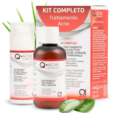 Q-acne Kit 1 Emulsione 40 Ml + 1 Detergente 200 Ml