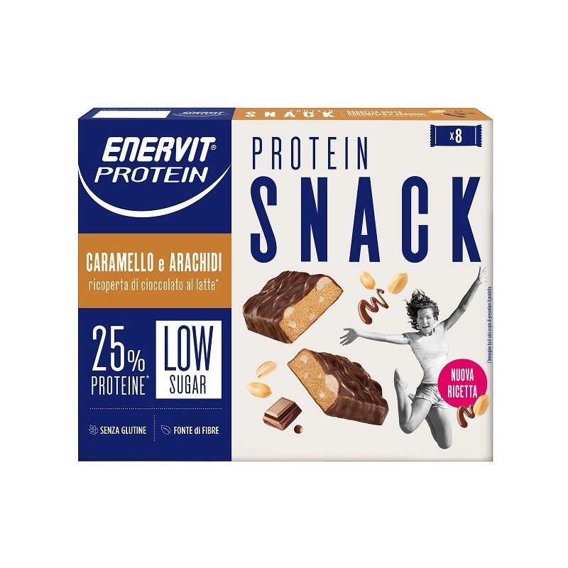 Enervit Protein Snack Caramello E Arachidi 8 Pezzi Da 31 G