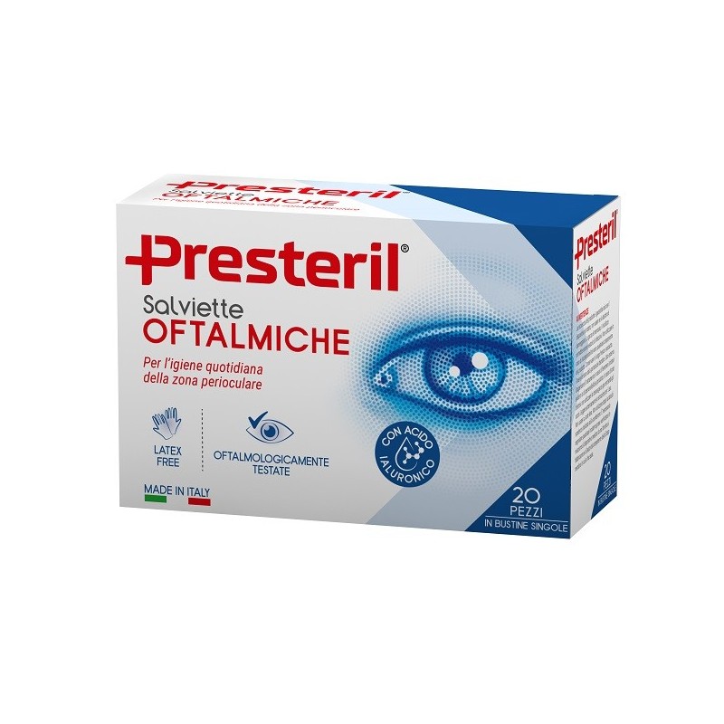 Salviette Oftalmiche Presteril 20 Pezzi