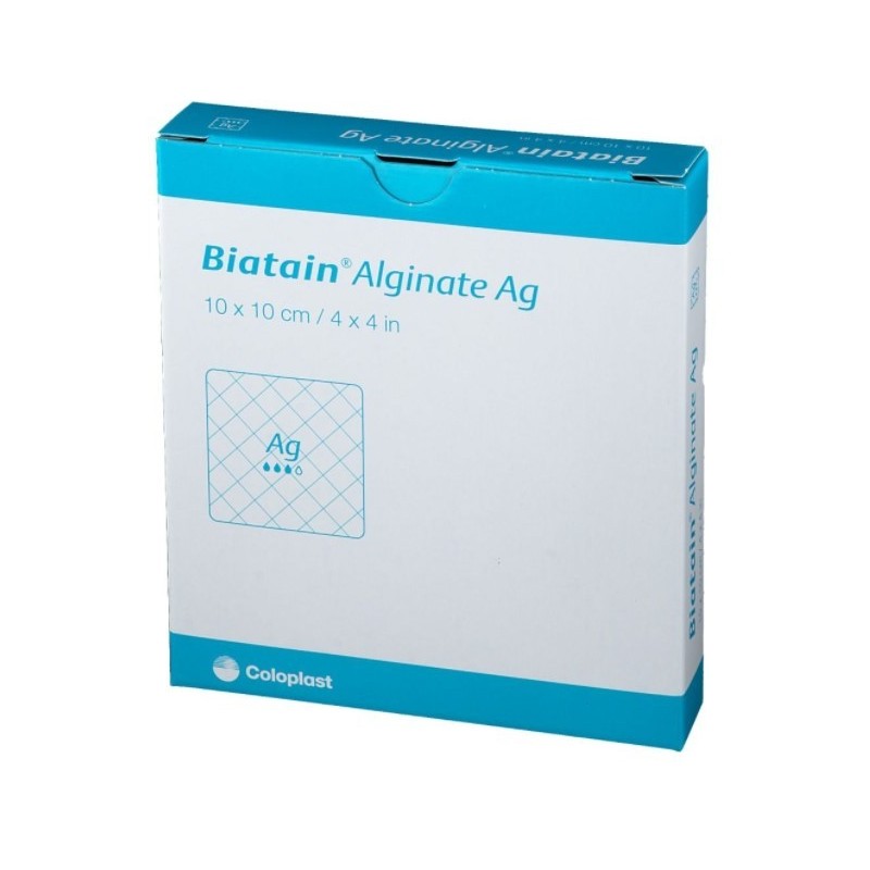 Medicazione Biatain Alginate Ag In Alginato E Carbossimetilcellulosa A Rilascio Di Argento 5x5 Cm 30 Pezzi