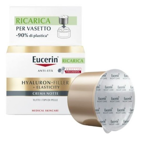 Eucerin Hyaluron-filler + Elasticity Crema Notte Ricarica 50 Ml