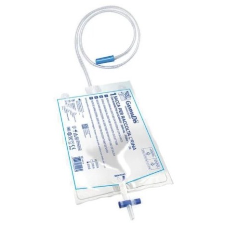 Sacca Di Raccolta Urina Da 2 Litri Con Scarico Tubo 130 Cm 1 Pezzo