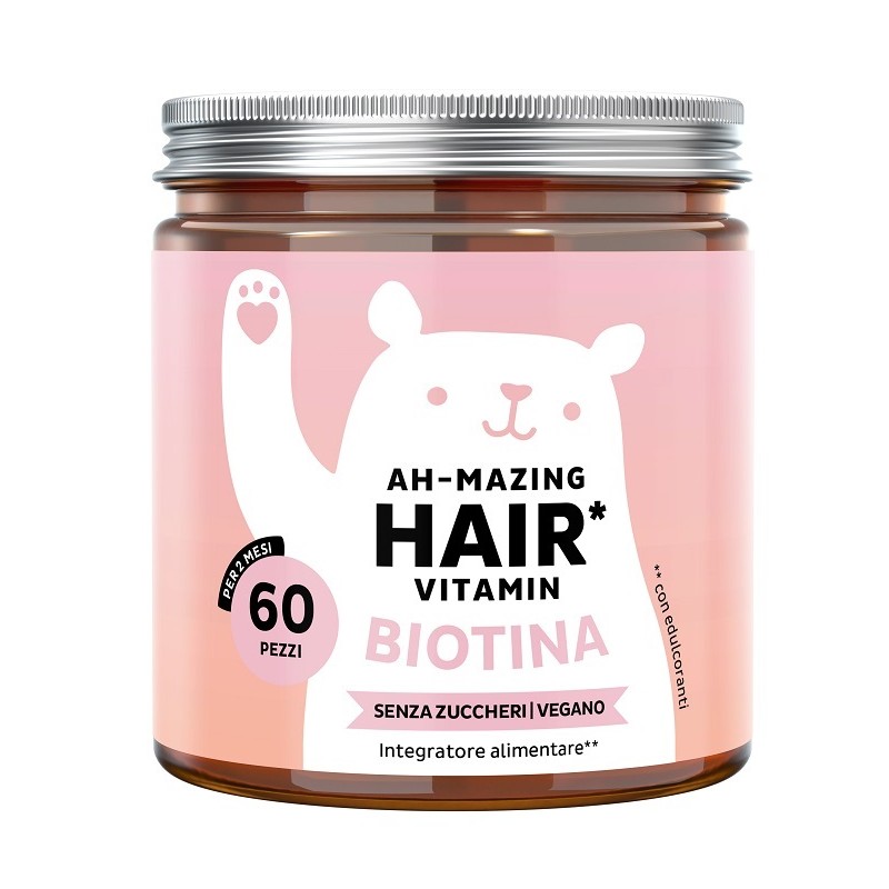 Bears With Benefits Ah-mazing Hair Vitamins Con Biotina 60 Caramelle Gommose Con Edulcoranti Senza Zuccheri