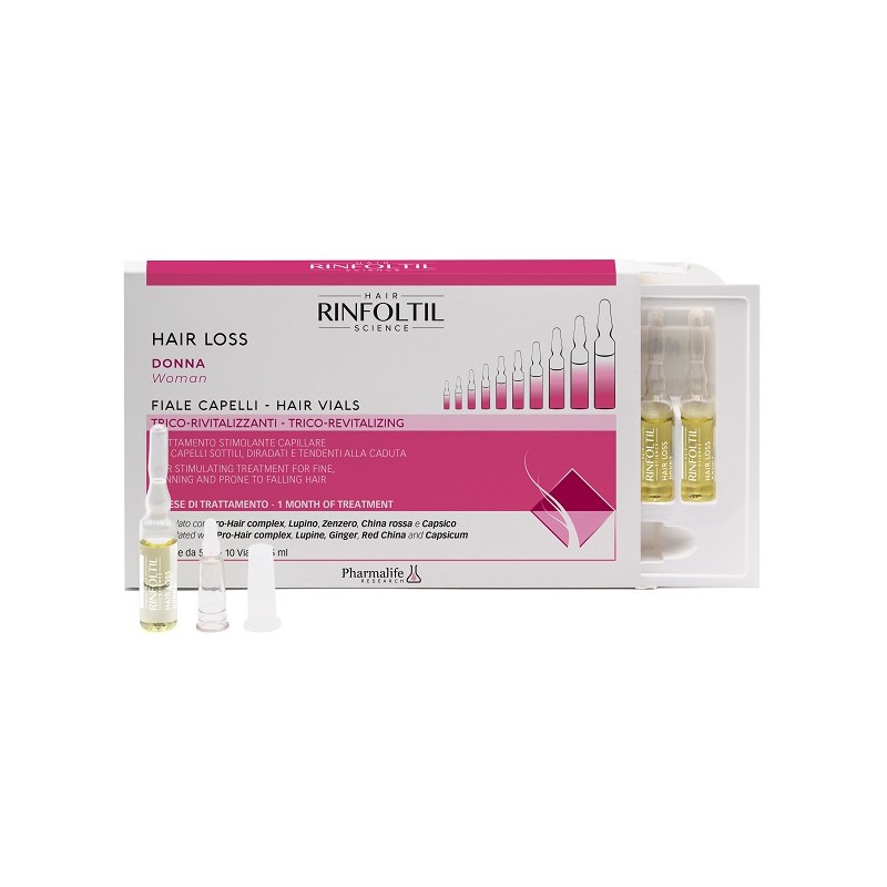 Rinfoltil Hair Loss Donna Fiale Capelli 10x5 Ml Rinfoltil Hair Loss Donna Fiale Capelli 10x5 Ml