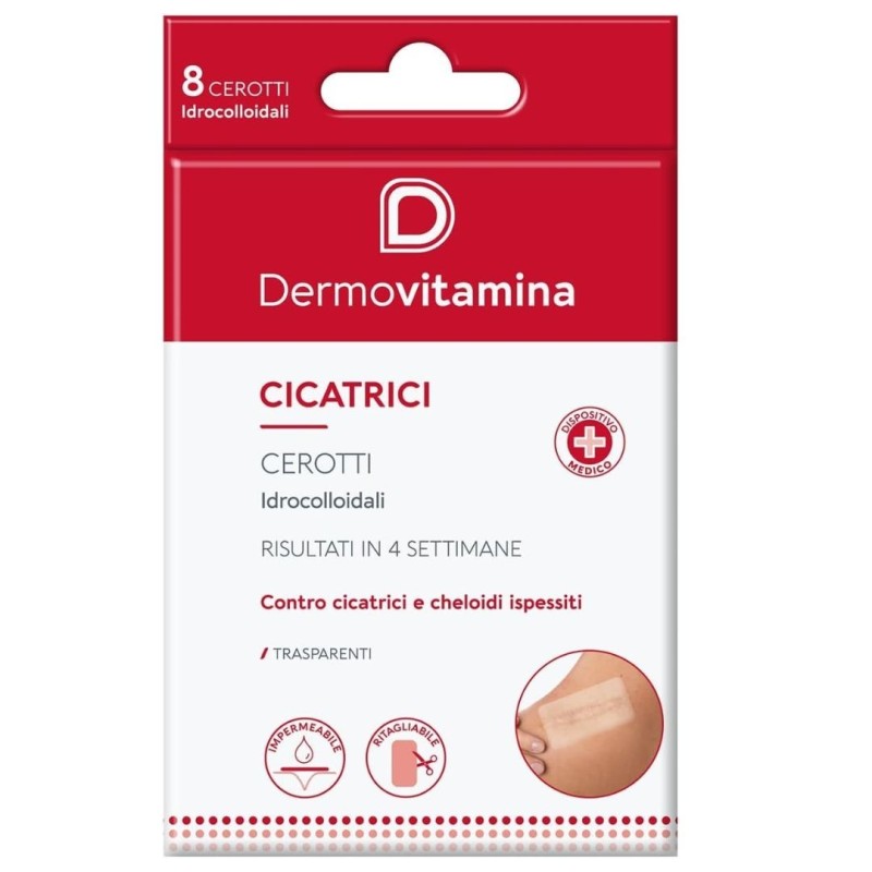 Cerotti Idrocolloidali Dermovitamina Cicatrici 8 Pezzi