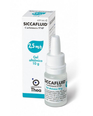 Siccafluid 2,5 mg/g gel oftalmico