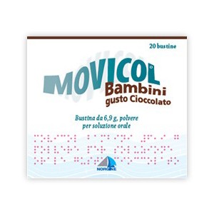 Movicol bambini 6,9 g, polvere per soluzione orale, gusto cioccolato