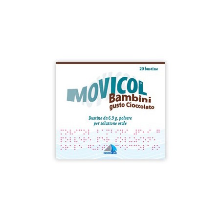 Movicol bambini 6,9 g, polvere per soluzione orale, gusto cioccolato