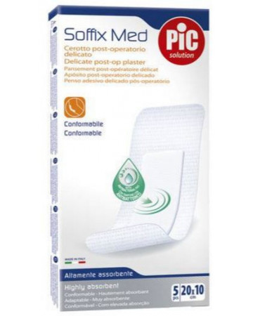 Cerotto pic soffix med in tnt con tampone centrale assorbente sterile monouso 10x20 cm antibatterico