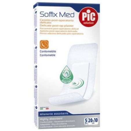 Cerotto pic soffix med in tnt con tampone centrale assorbente sterile monouso 10x20 cm antibatterico