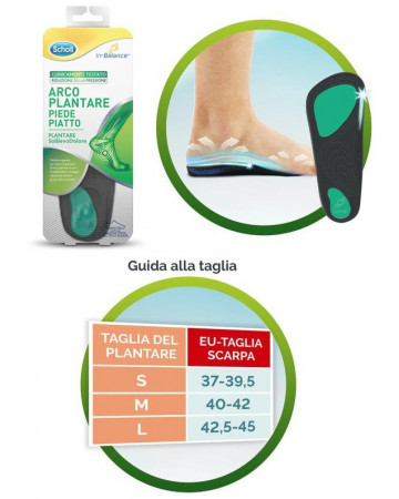 Scholl plantare arco m 2pz