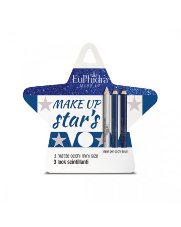 Euphidra cofanetto make up star's occhi scuri 2 matite nero + 1 matita argento Euphidra cofanetto make up star's occhi scuri 2 matite nero + 1 matita argento