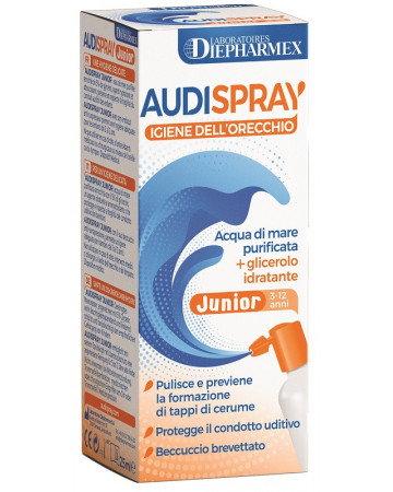 Audispray junior soluzione di acqua di mare ipertonica spray senza gas igiene orecchio 25ml