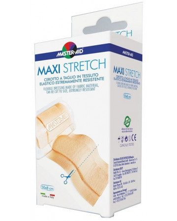 Master-aid stretch cerotto a taglio in tessuto elastico resistente 50 x 8 cm Master-aid stretch cerotto a taglio in tessuto elastico resistente 50 x 8 cm