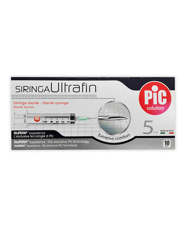 Siringa pic ultrafine 5 ml ago 14 10 pezzi