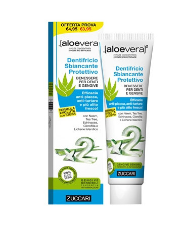 Aloevera2 dentifricio sbiancante protettivo con stevia 100 ml