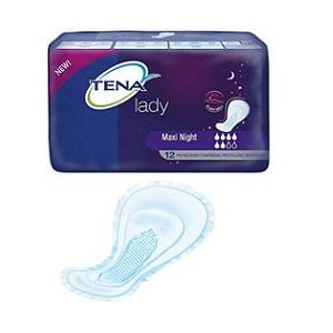 Pannolone sagomato tena lady maxi night 12 pezzi