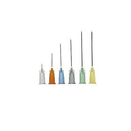 Ago sterile pic in blister singolo cono luer lock gauge 25 0,50x16mm codice colore arancio 100 pezzi