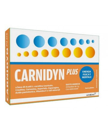 Carnidyn plus 20 bustine da 5 g gusto arancia Carnidyn plus 20 bustine da 5 g gusto arancia