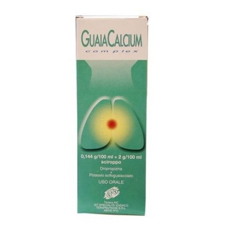 Guaiacalcium complex 0,144 g/100 ml + 2 g/100 ml sciroppo