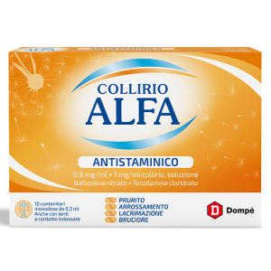 Collirio alfa antistaminico 0,8 mg/ml + 1 mg/ml collirio, soluzione