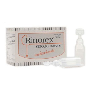 Fiala per doccia nasale rinorex bicarbonato 5 ml 15 pezzi
