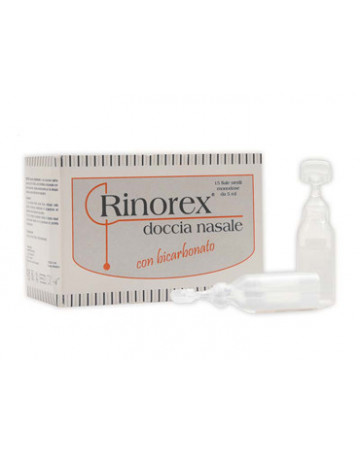 Fiala per doccia nasale rinorex bicarbonato 5 ml 15 pezzi