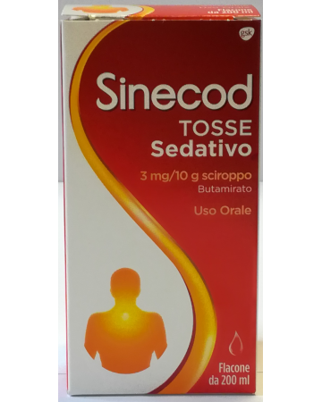 Sinecod tosse sedativo tosse gocce 200ml3mg/10g