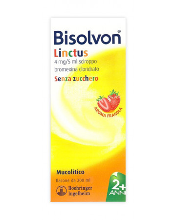 Bisolvon linctus 4 mg/5 ml sciroppo gusto fragola