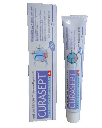 Curasept gel dentifricio 0,20 con ads trattamento rigenerante con acido ialuronico 75 ml