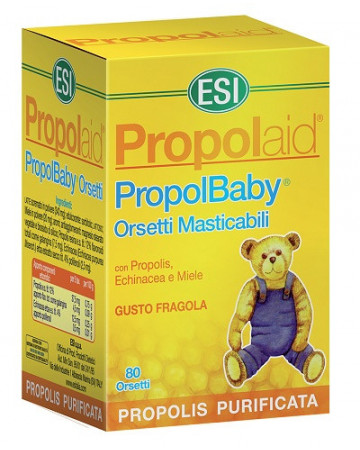 Propolaid propolbaby orsetti 80 compresse masticabili