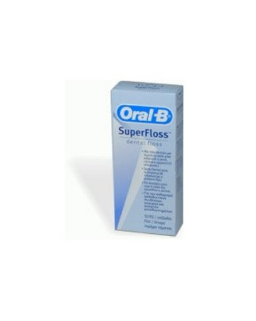 Filo interdentale oralb superfloss estremita' rigida + filo spugnoso + filo standard 50 pezzi preta Filo interdentale oralb superfloss estremita' rigida + filo spugnoso + filo standard 50 pezzi preta