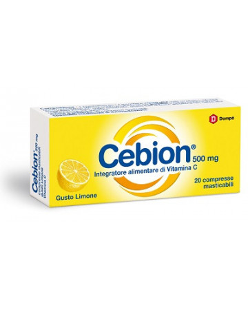 Cebion masticabile limone vitamina c 500 mg 20 compresse