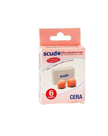 Tappo auricolare earplug scudo in cera 6 coppie 12 pezzi articolo 7en081