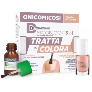Dermovitamina micoblock 3 in 1 soluzione ungueale 7 ml + smalto idratante traspirante 5 ml