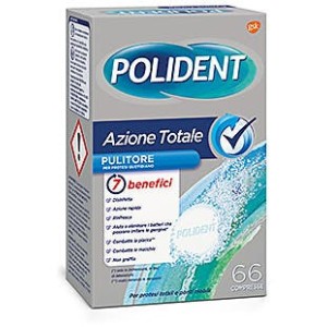 Polident azione totale 66 compresse pulitore per protesi quotidiano