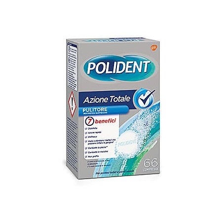 Polident azione totale 66 compresse pulitore per protesi quotidiano