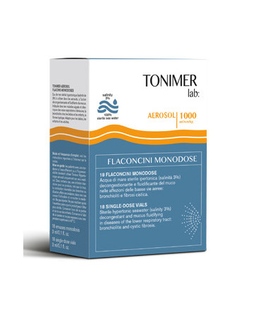 Tonimer lab hypertonic aerosol monodose 18 flaconi 3 ml
