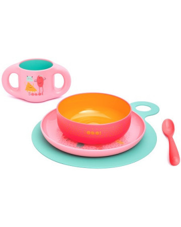 SUAVINEX SET SVEZZAMENTO GIRL PIATTO + BICCHIERE + SCODELLA + CUCCHIAIO