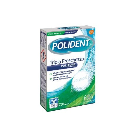 Polident tripla freschezza 66 compresse