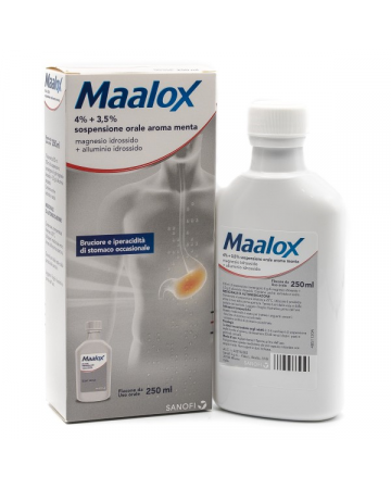 Maalox 4% + 3,5% sospensione orale aroma menta