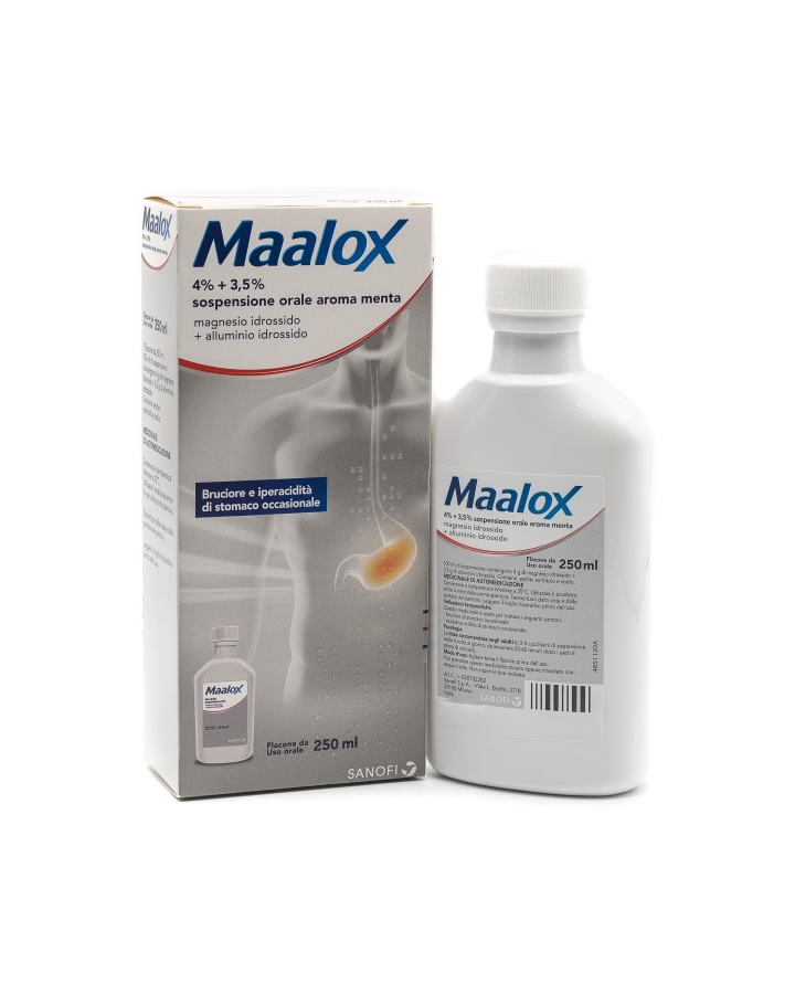 Maalox 4 + 3,5 sospensione orale aroma menta