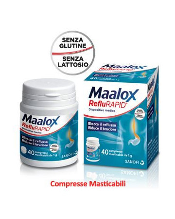 Maalox reflurapid 40 compresse mastic